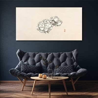 Tablou canvas Flori pe fundal deschis