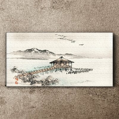 Tablou canvas Un peisaj liniștit lângă apă