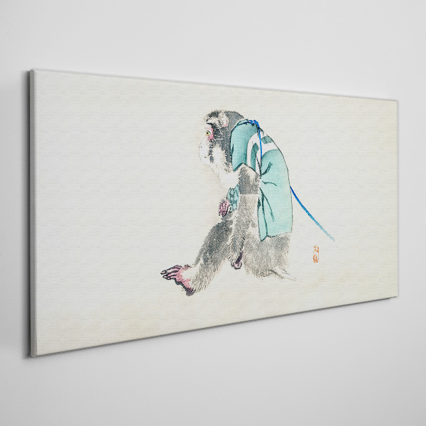 Tablou canvas Maimuță în costum verde