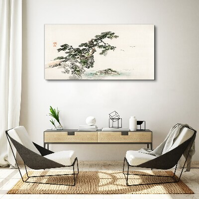 Tablou canvas Peisaj liniștit cu un pin