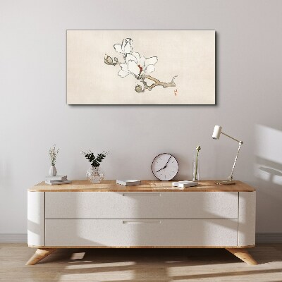 Tablou canvas Flori de magnolie pe un fundal deschis