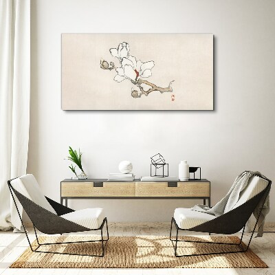 Tablou canvas Flori de magnolie pe un fundal deschis