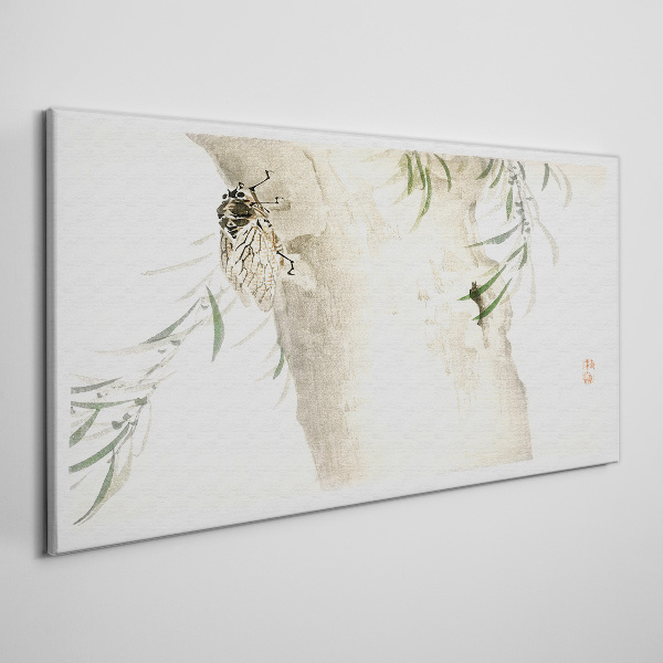 Tablou canvas Cicada pe fundalul ramurilor
