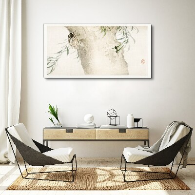 Tablou canvas Cicada pe fundalul ramurilor