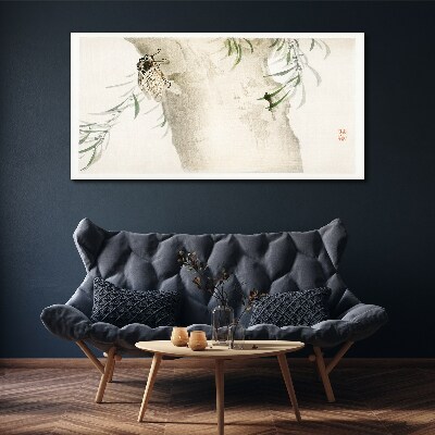Tablou canvas Cicada pe fundalul ramurilor