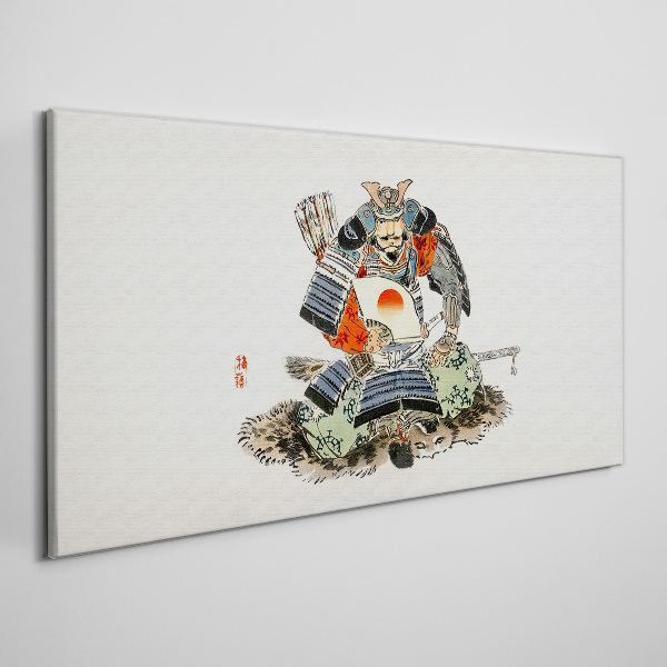 Tablou canvas Samurai în costum tradițional