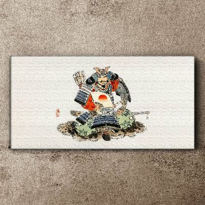 Tablou canvas Samurai în costum tradițional