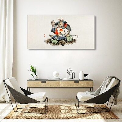 Tablou canvas Samurai în costum tradițional