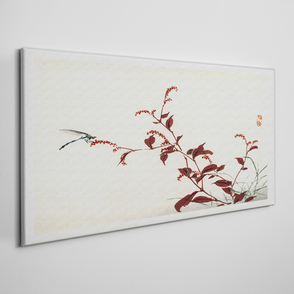 Tablou canvas Ramuri subțiri cu o libelulă