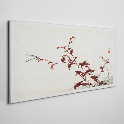 Tablou canvas Ramuri subțiri cu o libelulă