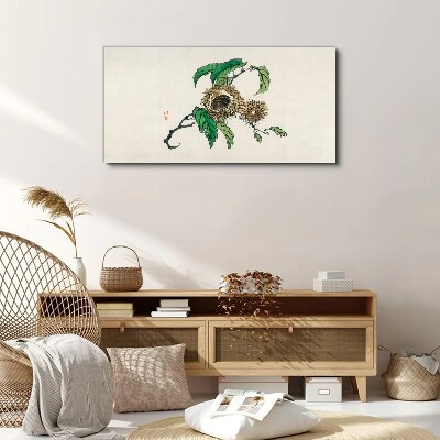 Tablou canvas Ramura de castan cu frunze