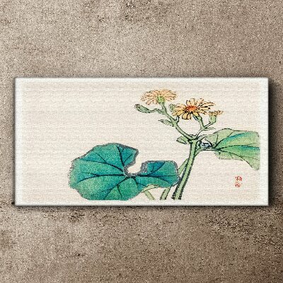 Tablou canvas Flori și frunze de lotus