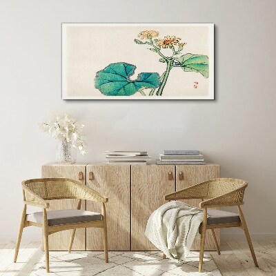 Tablou canvas Flori și frunze de lotus