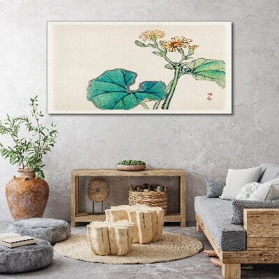 Tablou canvas Flori și frunze de lotus