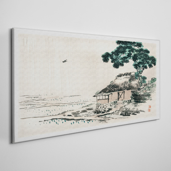 Tablou canvas Căsuță liniștită, lângă lac