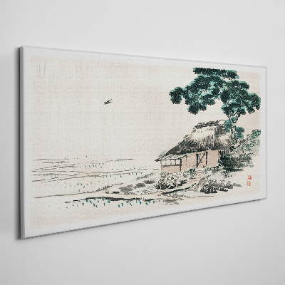 Tablou canvas Căsuță liniștită, lângă lac