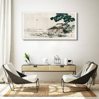 Tablou canvas Căsuță liniștită, lângă lac