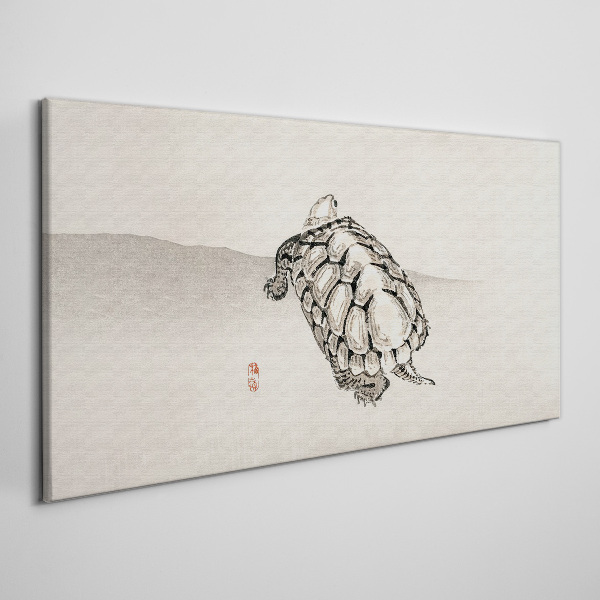 Tablou canvas Broasca testoasa pe un fundal minimalist