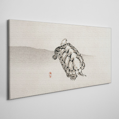 Tablou canvas Broasca testoasa pe un fundal minimalist