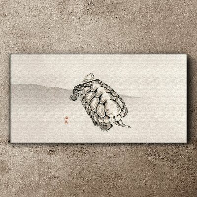 Tablou canvas Broasca testoasa pe un fundal minimalist