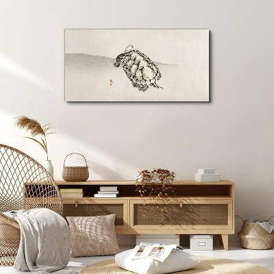 Tablou canvas Broasca testoasa pe un fundal minimalist