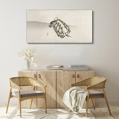 Tablou canvas Broasca testoasa pe un fundal minimalist