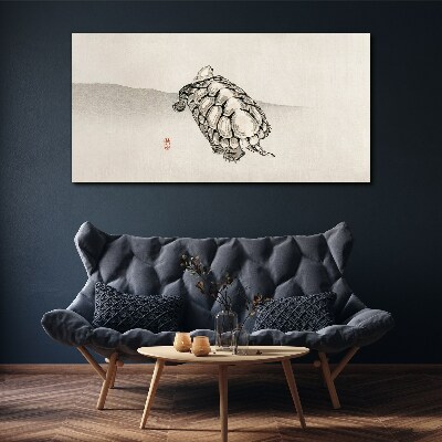 Tablou canvas Broasca testoasa pe un fundal minimalist