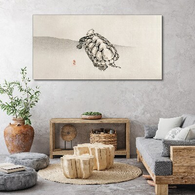Tablou canvas Broasca testoasa pe un fundal minimalist