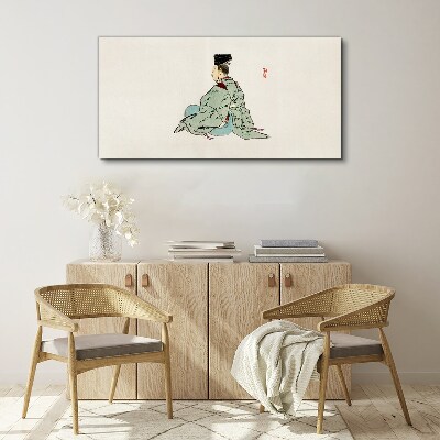 Tablou canvas Frumusețe japoneză în kimono tradițional