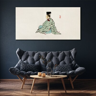 Tablou canvas Frumusețe japoneză în kimono tradițional