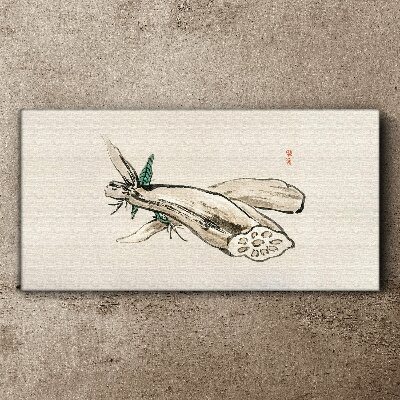 Tablou canvas Fluture pe un fundal de lotus