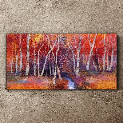 Tablou canvas Toamnă colorată în pădure