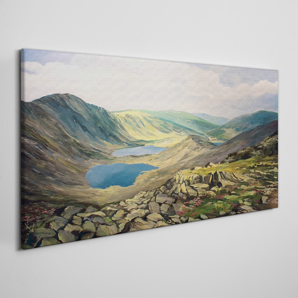 Tablou canvas Peisaj montan cu un lac