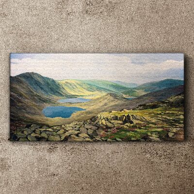 Tablou canvas Peisaj montan cu un lac
