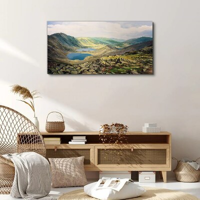 Tablou canvas Peisaj montan cu un lac