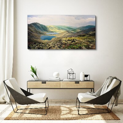 Tablou canvas Peisaj montan cu un lac