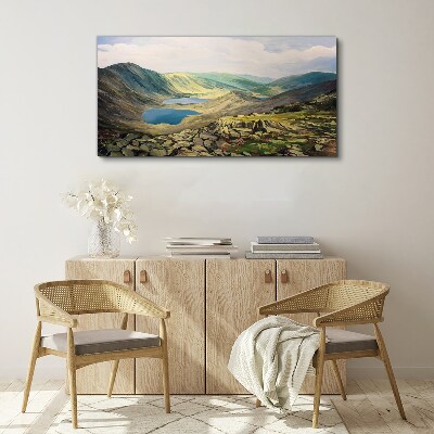 Tablou canvas Peisaj montan cu un lac