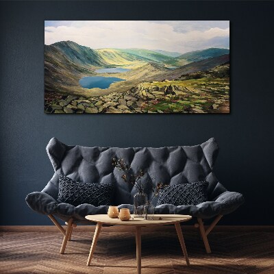 Tablou canvas Peisaj montan cu un lac