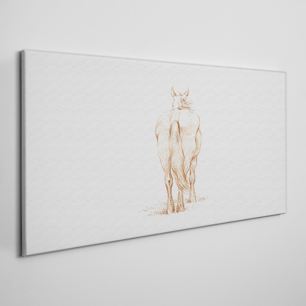 Tablou canvas Spatele calului într-o nuanță delicată