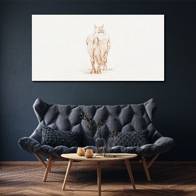 Tablou canvas Spatele calului într-o nuanță delicată