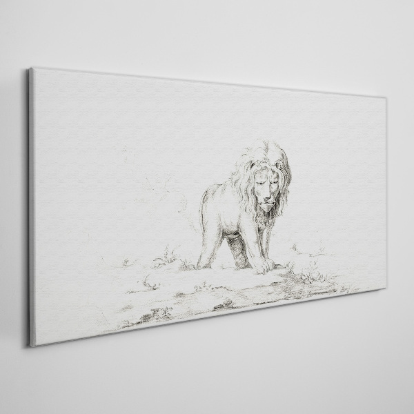 Tablou canvas Leul în contemplare