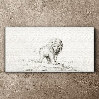 Tablou canvas Leul în contemplare