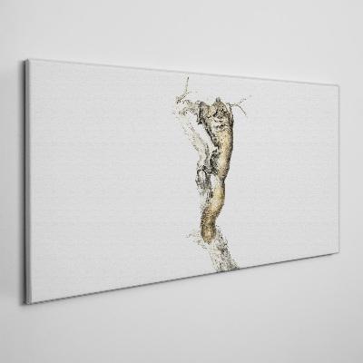 Tablou canvas Bufniță pe o ramură