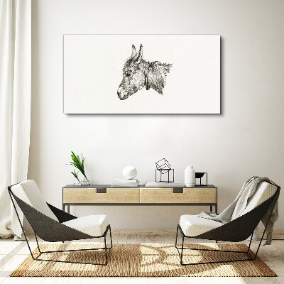 Tablou canvas Desen animal măgar