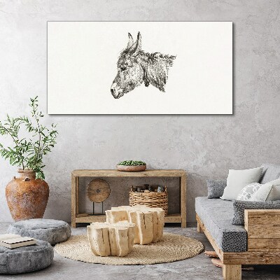 Tablou canvas Desen animal măgar