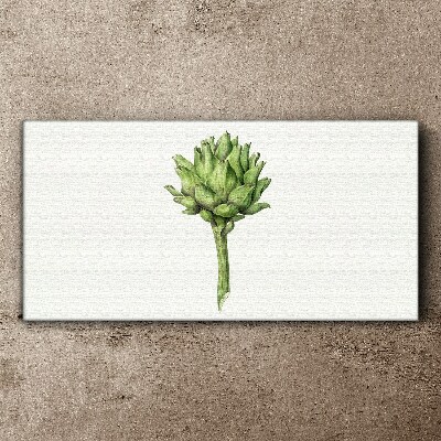 Tablou canvas Anghinare verde pe fundal alb