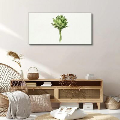 Tablou canvas Anghinare verde pe fundal alb
