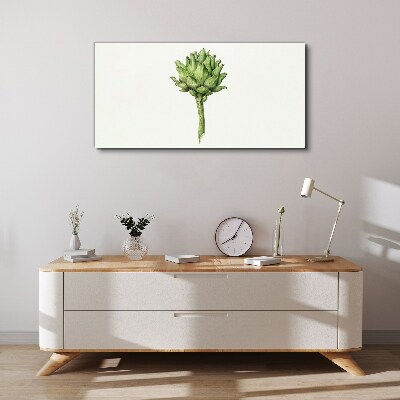 Tablou canvas Anghinare verde pe fundal alb