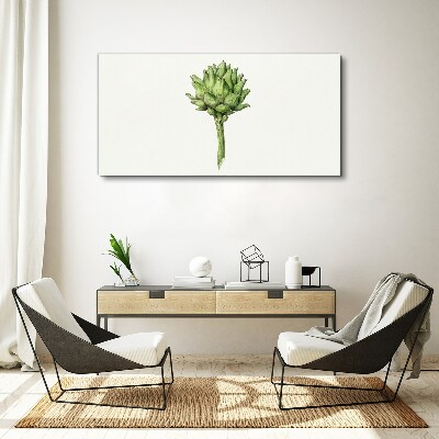 Tablou canvas Anghinare verde pe fundal alb