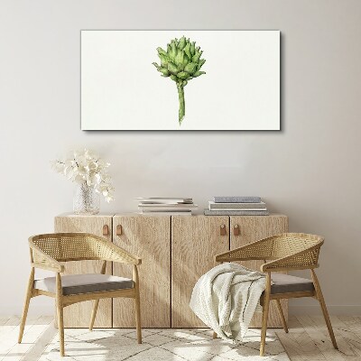 Tablou canvas Anghinare verde pe fundal alb